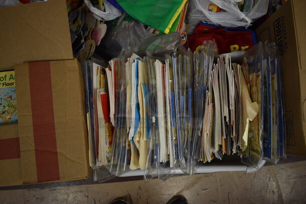 ALL ONE MONEY! Lot of Various Cardboard Boxes of Books and Toys. BUYER MUST REMOVE. (Clearview Elementary - Room 4) - Image 3 of 10