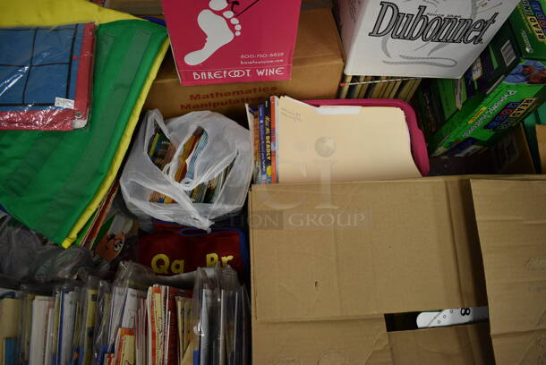 ALL ONE MONEY! Lot of Various Cardboard Boxes of Books and Toys. BUYER MUST REMOVE. (Clearview Elementary - Room 4) - Image 4 of 10