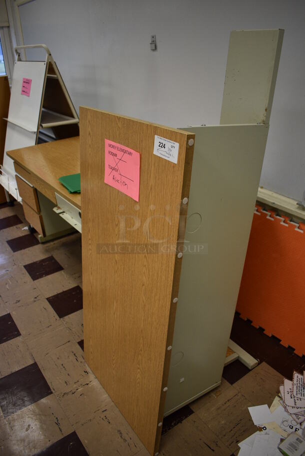 ALL ONE MONEY! Lot of Various Items; Desk, Table, Easel and Stand. Includes 48x14x48. BUYER MUST REMOVE. (Clearview Elementary - Room 3) - Image 2 of 7