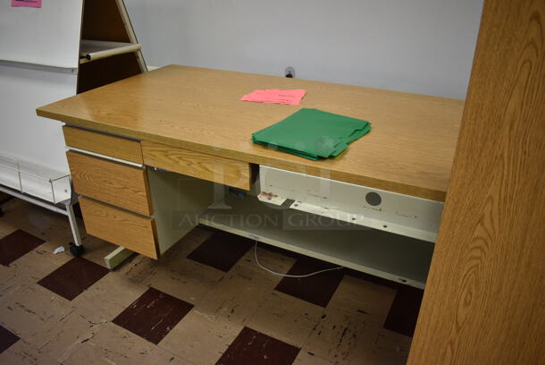 ALL ONE MONEY! Lot of Various Items; Desk, Table, Easel and Stand. Includes 48x14x48. BUYER MUST REMOVE. (Clearview Elementary - Room 3) - Image 3 of 7
