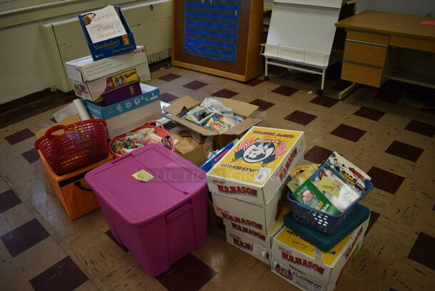 ALL ONE MONEY! Lot of Various Boxes of Books and Toys! BUYER MUST REMOVE. (Clearview Elementary - Room 3) - Image 12 of 12