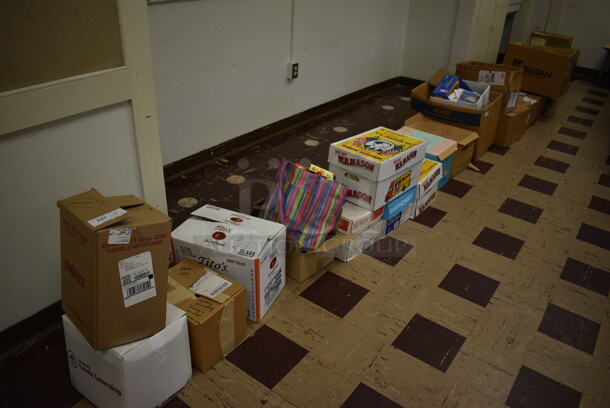 ALL ONE MONEY! Lot of Various Boxes of Books and Learning Toys! BUYER MUST REMOVE. (Clearview Elementary - Room 3)