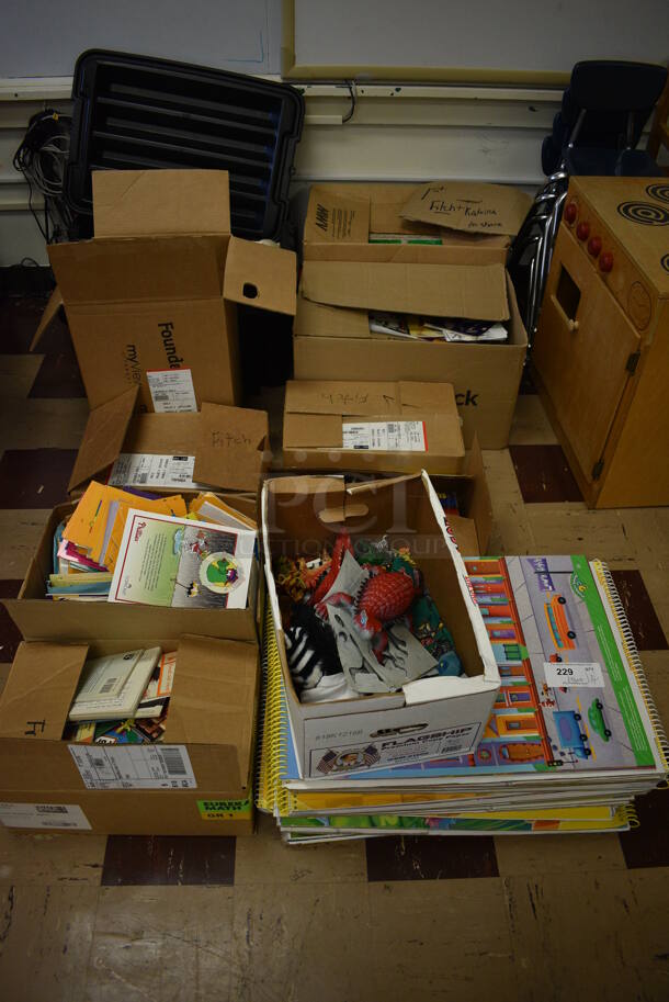 ALL ONE MONEY! Lot of Various Boxes of Books and Toys! BUYER MUST REMOVE. (Clearview Elementary - Room 2) - Image 2 of 11