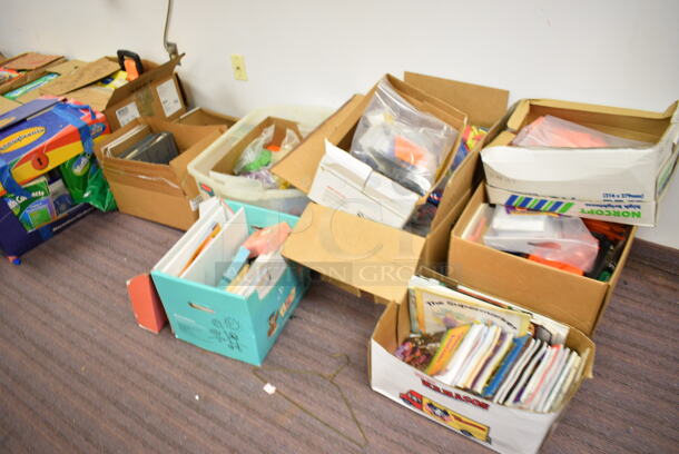 ALL ONE MONEY! MEGA ROOM LOT Including Various Books, Textbooks and Bins! Does Not Include Bookshelves. BUYER MUST REMOVE. (Clearview Elementary - Lower Level) - Image 3 of 10