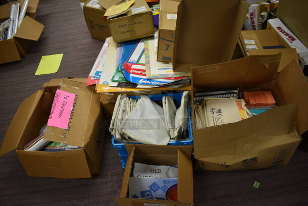 ALL ONE MONEY! MEGA ROOM LOT Including Various Books, Textbooks and Bins! Does Not Include Bookshelves. BUYER MUST REMOVE. (Clearview Elementary - Lower Level) - Image 10 of 10