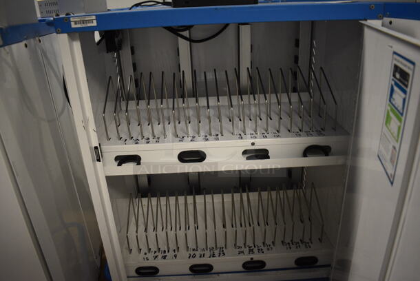 15 JAR Ultra Light Gray and Blue Metal Laptop Charging AV Carts on Commercial Casters. 26x20x34. 15 Times Your Bid! (Clearview Elementary - Lower Level) - Image 4 of 5