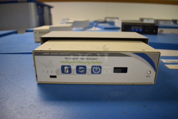 15 JAR Ultra Light Gray and Blue Metal Laptop Charging AV Carts on Commercial Casters. 26x20x34. 15 Times Your Bid! (Clearview Elementary - Lower Level) - Image 5 of 5
