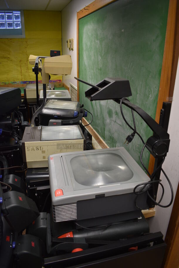 15 Black Metal AV Carts w/ Approximately 30 Overhead Projectors. BUYER MUST REMOVE. Includes 21x20x51. 15 Times Your Bid! (Clearview Elementary - Lower Level) - Image 4 of 5