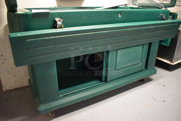 Cambro Green Poly Portable Buffet Station on Commercial Casters. BUYER MUST REMOVE. 70x40x53. (Clearview Elementary - Lower Level) - Image 3 of 5