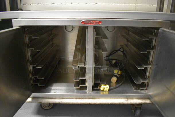 2 Units; Hatco Model GRBW-42 Metal Commercial Warming Shelf and Servolift Eastern Model P5-10-2 2 Door 2 Door Food Warmer on Commercial Casters. BUYER MUST REMOVE. 120 Volts, 1 Phase. 42x24x21, 32x24x21. 2 Times Your Bid! (Clearview Elementary - Lower Level) - Image 5 of 8