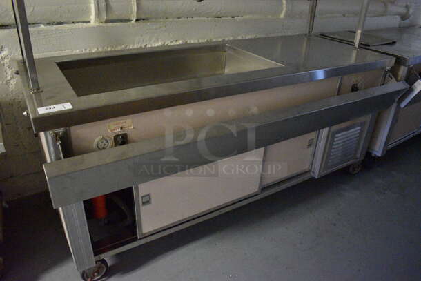 Servolift Eastern Model 502-3R Metal Commercial Portable Buffet Station w/ 2 Over Shelves and Tray Slide on Commercial Casters. BUYER MUST REMOVE. 120/208 Volts, 1 Phase. 76.5x44x64. (Clearview Elementary - Lower Level) - Image 8 of 10