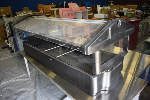 Cambro Black Poly Buffet Station w/ Sneeze Guard. 71x34x28. (Middle School Gym)