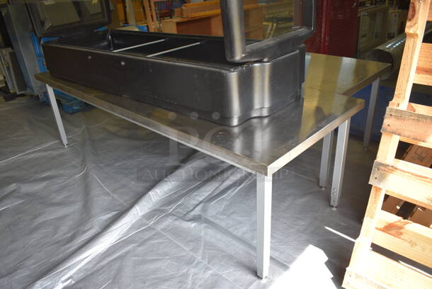 2 Metal Tables. 84x30x24. 2 Times Your Bid! (Middle School Gym)
