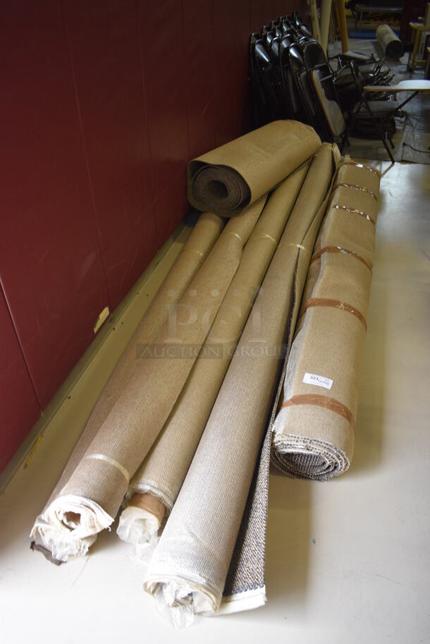 6 Various Rolls of Carpet. Includes 148