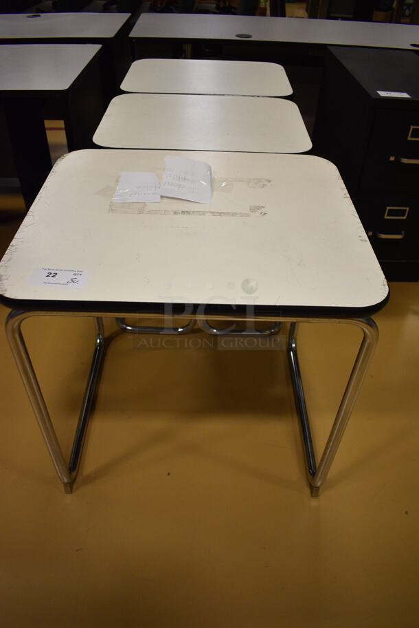 3 Various Tables. 28x24x27, 24x18x27. 3 Times Your Bid! (Chipperfield Elementary Gym)