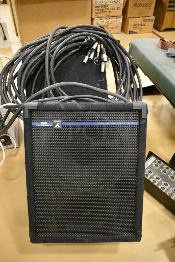 2 Yorkville Performance Series Speakers w/ Proco Sound Helix Standard Box. 17x18x21. 2 Times Your Bid! (Chipperfield Elementary Gym)
