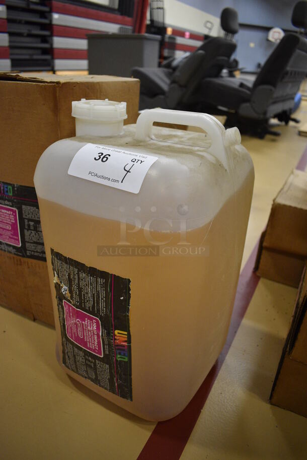 4 United Laboratories Liquid Impact Living Bacteria and Enzyme Implant For Waste Digestion and Odor Control Jugs. 10.5x10.5x18. 4 Times Your Bid! (Chipperfield Elementary Gym)