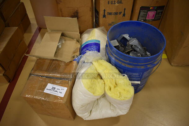 ALL ONE MONEY! Lot of Various Items Including Insulation and Metal Pieces! (Chipperfield Elementary Gym)