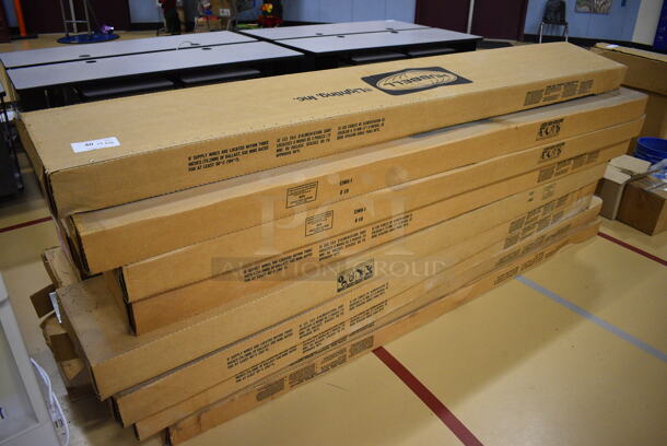 17 BRAND NEW Boxes of Hubbell Industrial Strip Lights. 96x13x4. 17 Times Your Bid! (Chipperfield Elementary Gym)