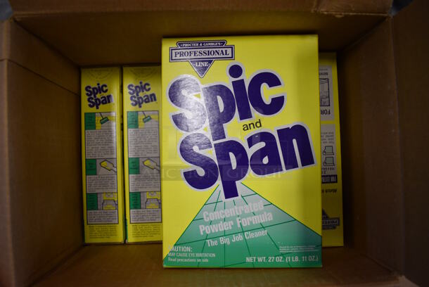 ALL ONE MONEY! Lot of 3 Boxes of Spic and Span Cleaner. Total of 32 Boxes. (Middle School Gym)
