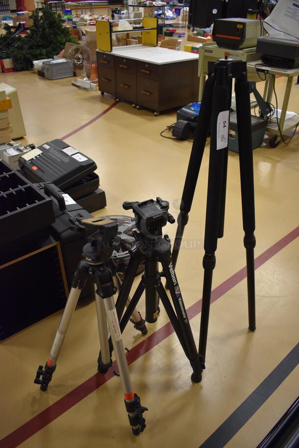 3 Various Tripods. Includes 40