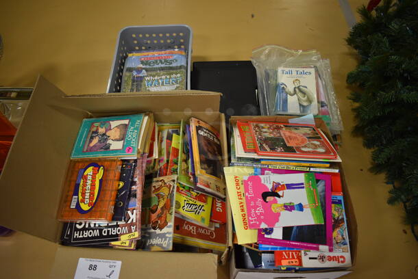 ALL ONE MONEY! Lot of Various Books Including Aesops Fables and How to Tame a Bully. (Chipperfield Elementary Gym)
