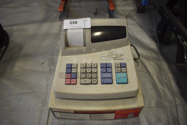 Sharp Model XE-A101 Countertop Electronic Cash Register. 13x14x10. (Middle School Gym)