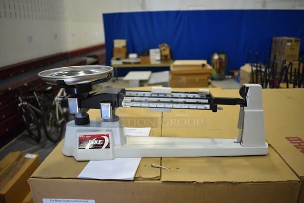 6 BRAND NEW IN BOX! Ohaus 710-00 Countertop Triple Beam Balance Scales. 17x6x7. 6 Times Your Bid! (Middle School Gym)