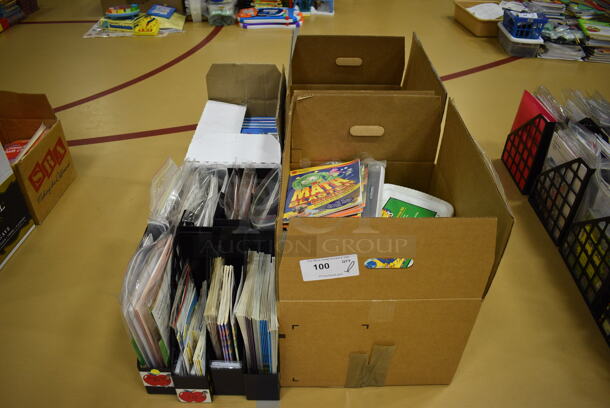ALL ONE MONEY! Lot of Various Items Including Math Blaster Books and Connecting Math Concept Books. (Chipperfield Elementary Gym)