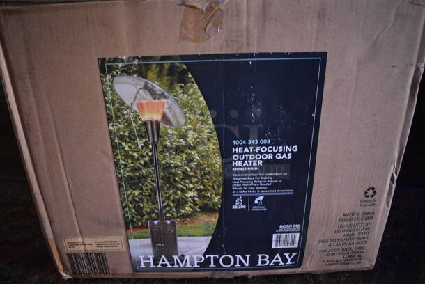 2 BRAND NEW IN BOX! Hampton Bay Outdoor Patio Gas Heater. 2 Times Your Bid! (bar)