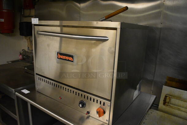 2019 Sierra Model SRPO 36 Stainless Steel Commercial Countertop Natural Gas Powered Pizza Oven w/ Cooking Stones and Pizza Peel. Item Was in Working Condition on Last Day of Business. 36x29x28.5. (kitchen) - Image 2 of 6