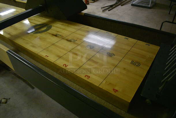 Shuffleboard Champion Floor Style Shuffleboard Board w/ Money Acceptor, Scoreboard and Cleaner. BUYER MUST REMOVE. 168x31x33. (basement) - Image 4 of 11