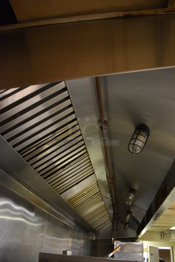 20' Stainless Steel Commercial Return Air Grease Hood w/ Lights and Filters. BUYER MUST REMOVE. 240x54x18. (kitchen) - Image 4 of 9