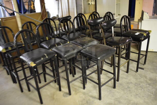 ALL ONE MONEY! Lot of 20 Various Metal Bar Height Chairs and Stools. Includes 18x18x44. (basement) - Image 2 of 4