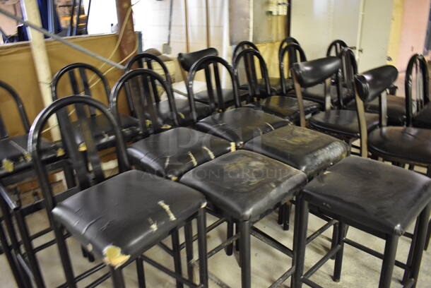 ALL ONE MONEY! Lot of 20 Various Metal Bar Height Chairs and Stools. Includes 18x18x44. (basement) - Image 3 of 4