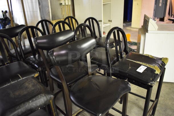ALL ONE MONEY! Lot of 20 Various Metal Bar Height Chairs and Stools. Includes 18x18x44. (basement) - Image 4 of 4