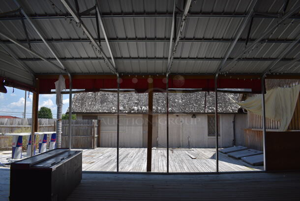 6 Red Patio Weather Guard Sheets. BUYER MUST REMOVE. 60x110, 120x110. 6 Times Your Bid! (patio) - Image 5 of 5