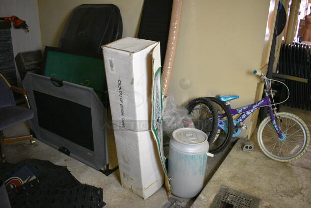 ALL ONE MONEY! Lot of Various Items Including Table, Bench, Chair, Weedwhacker and Bicycle. BUYER MUST REMOVE. (basement) - Image 3 of 8