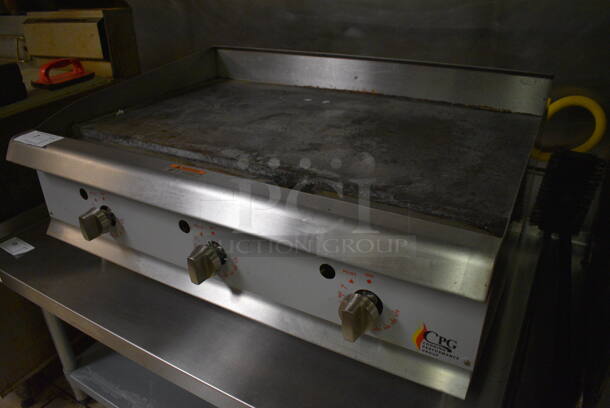 CPG Stainless Steel Commercial Countertop Natural Gas Powered Flat Top Griddle w/ Thermostatic Controls. Item Was in Working Condition on Last Day of Business. 36x30x16. (kitchen) - Image 3 of 6