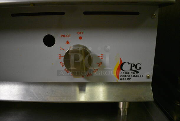 CPG Stainless Steel Commercial Countertop Natural Gas Powered Flat Top Griddle w/ Thermostatic Controls. Item Was in Working Condition on Last Day of Business. 36x30x16. (kitchen) - Image 4 of 6