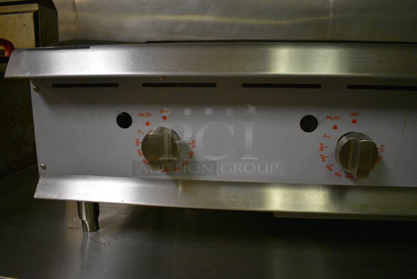CPG Stainless Steel Commercial Countertop Natural Gas Powered Flat Top Griddle w/ Thermostatic Controls. Item Was in Working Condition on Last Day of Business. 36x30x16. (kitchen) - Image 5 of 6