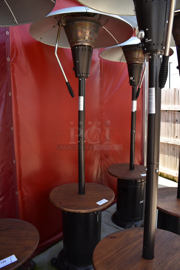 Hampton Bay Model HD10 Metal Floor Style Propane Gas Powered Outdoor Patio Heater. 38,200 BTU. 32x32x94 - Image 1 of 5