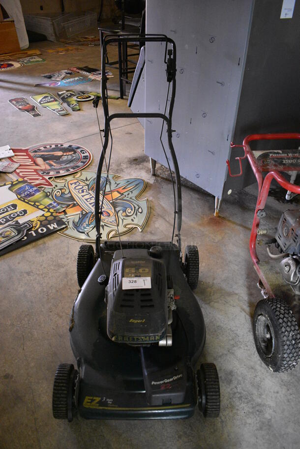 Sears Model 376290 Metal One Pull Start Push Lawnmower. Working Condition Is Unknown. 23x34x41. (basement)