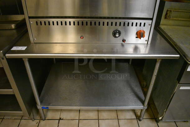 Stainless Steel Table w/ Under Shelf. 48x36x34. (kitchen) - Image 1 of 7