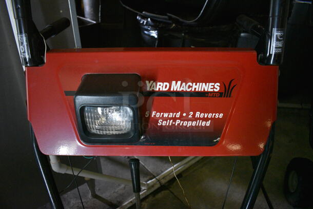 MTD Yard Machines Metal Electric Start Self Propelled Snow Thrower. Working Condition Is Unknown. 24x53x44. (basement) - Image 5 of 7