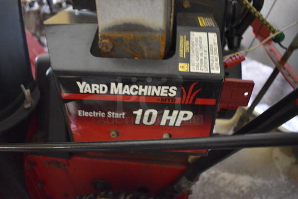 MTD Yard Machines Metal Electric Start Self Propelled Snow Thrower. Working Condition Is Unknown. 24x53x44. (basement) - Image 7 of 7