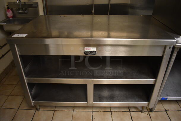 Sterling Stainless Steel Table w/ Under Shelves. 48x31x35