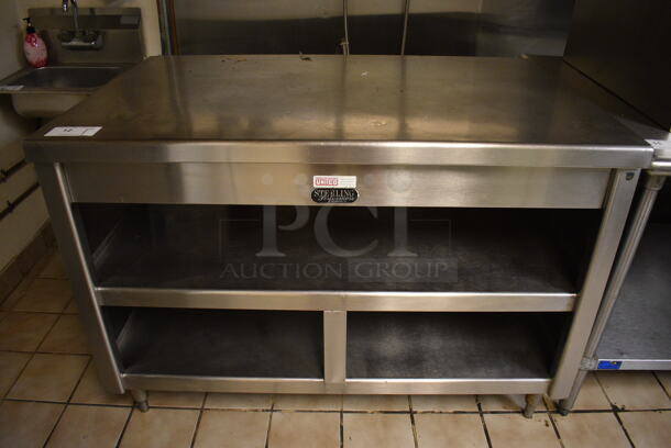 Sterling Stainless Steel Table w/ Under Shelves. 48x31x35 - Image 1 of 5