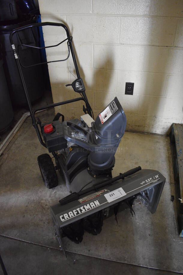 Craftsman 5.5 HP Metal Snow Thrower. Working Condition Is Unknown. 24x45x39. (basement) - Image 3 of 6