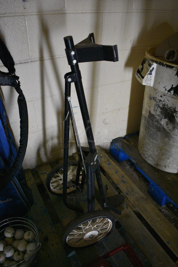 PALLET LOT of 2 Golf Club Bags, 2 Bins of Golf Balls, Bag Stand and 10 Clubs. (basement) - Image 3 of 6